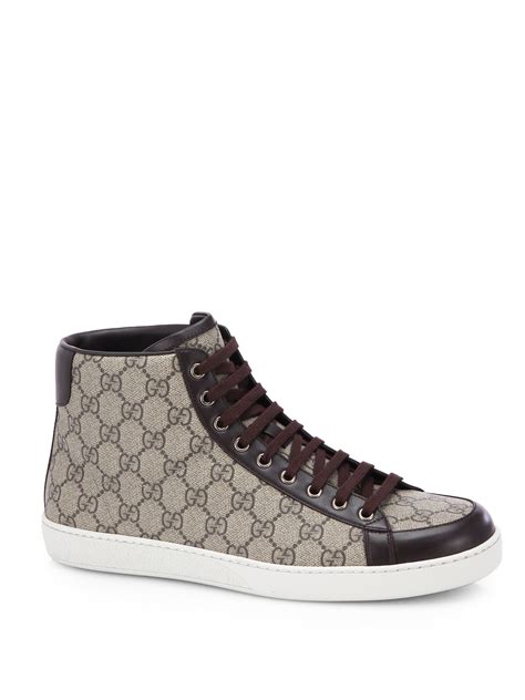 gucci high top trainers canvas